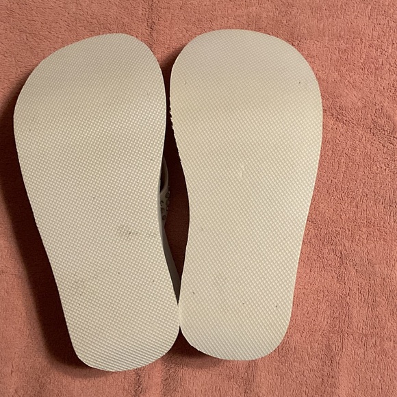 Volatile  White Platform Sandals with Rhinestones - Picture 4 of 5